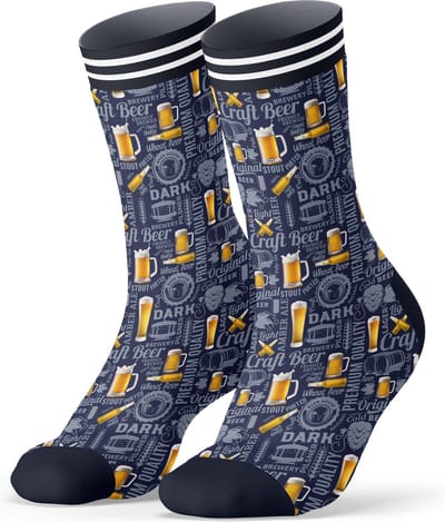Sock My Feet - Grappige sokken heren - Maat 39-42 - Sock My Craft Beer - Bier sokken - Funny Socks - Vrolijke sokken - Leuke sokken - Fashion statement - Gekke sokken - Grappige cadeaus - Socks First.