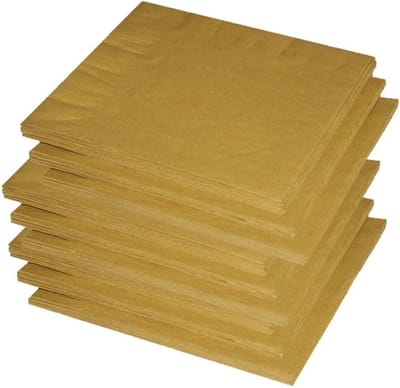 Uni kleur tafel servetten - goud - 80x stuks - 33 x 33 cm - Papier - diner tafel versiering/decoratie