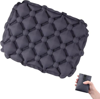 Ultralichte Opblaasbare Camping Zitkussen van Duurzaam Nylon - Ideaal voor Trekking, Strand en Concerten