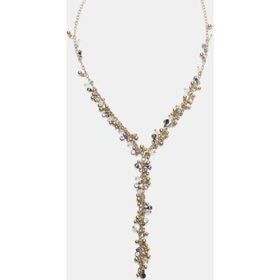 Stradivarius Lange lariat ketting met kralen  Goud OS
