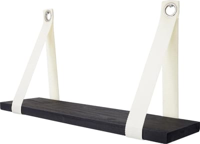 Wandplank Var, hangplank Plank, shabby look, vintage 27x50cm ~ donkergrijs