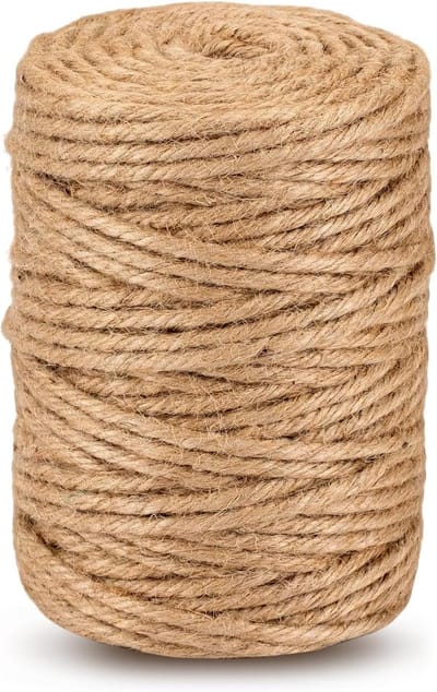 jute koord, 4 mm x 60 meter, natuurlijk sisal henneptouw, heavy duty dik koord, tuinkoord, pakketsnoer, knutselkoord voor doe-het-zelf knutselen, binden, kunsthandwerk, verpakkingsmateriaal