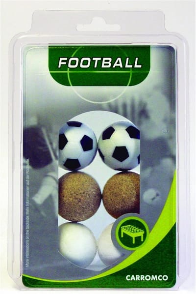 Tafelvoetbal Ballen Set - 6 Stuks - Zwart/Wit, Wit en Kurk Ballen