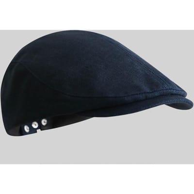 Chapeau à visière d'été fin en coton et lin pour hommes et femmes black