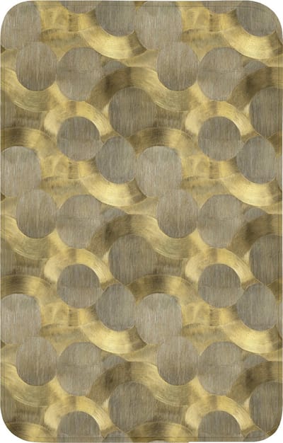 WC mat 50x80 cm - Antislip - Modern - Geometrisch - Goud - Toiletmat - Vloermat - Douchemat - Toilet tapijt - Toiletmatten
