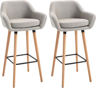 HOMCOM Barhocker mit Fußstütze 835-141