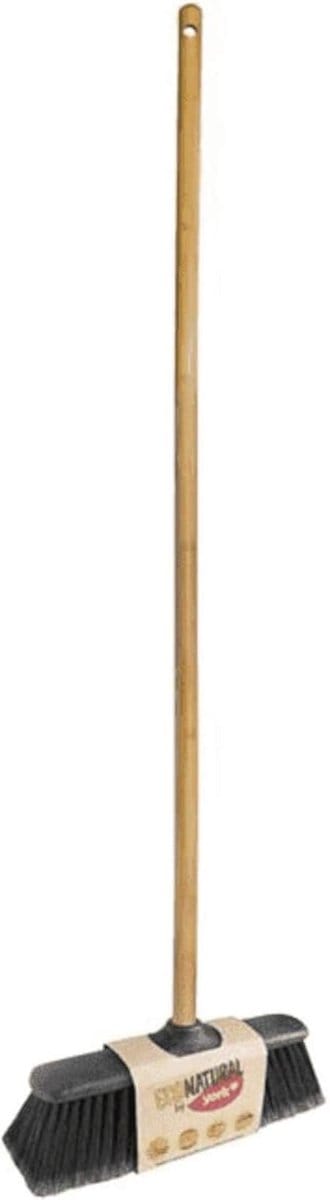 York ECO Line – Bezem Binnen – Bamboe Bezem – 120 cm Steel – Duurzaam & Lichtgewicht