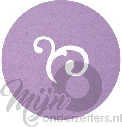 Design shapes 2 vilt onderzetters - Lila - 6 stuks - 10 x 10 cm - Tafeldecoratie - Glas onderzetter - Cadeau - Woondecoratie - Tafelbescherming - Onderzetters voor glazen - Keukenbenodigdheden - Woonaccessoires - Tafelaccessoires