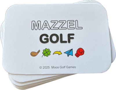 Mazzel Golf - Golf kaartspel - Fun & challenge kaarten voor een hilarische golfronde