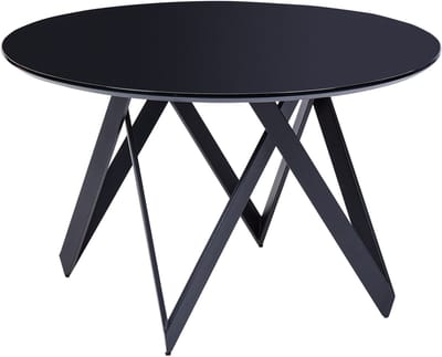 OXHILL - Ronde eettafel - Zwart - 90 cm - MDF