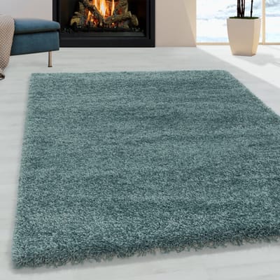 Monaco Soft Shaggy Hoogpolig Vloerkleed Blauw / Turquoise- 160x230 CM