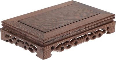 Rechthoekige Houten Presentatiesteun voor Bonsai, Theepotten en Vazen - Robuust en Stijlvol Houten Pedestal voor Decoratie