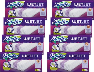Swiffer WetJet Reinigingsdoekjes - Voordeelverpakking 8 x 10 Navullingen