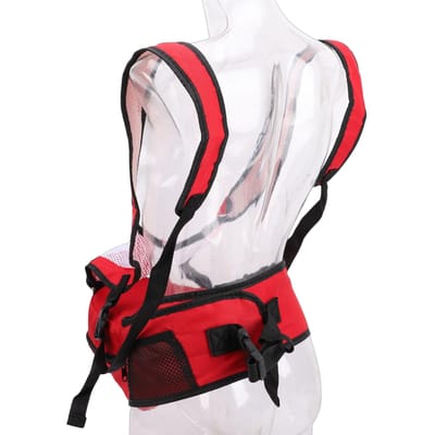 Porte-bébé Ergonomique Léger Respirant Confortable Portable pour Nourrisson avec Assise Heurtoir pour 0-36 Mois black