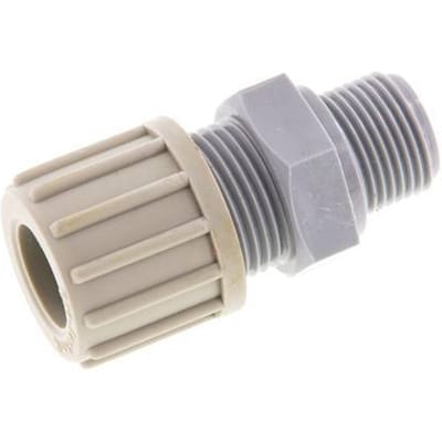 14x12mm & G3/8'' PA Rechte Knelfitting Buitendraad 10bar