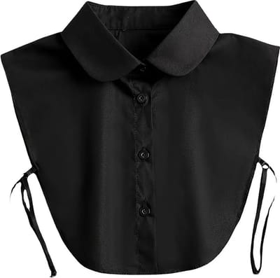 Losse Kraag Met Rond Kraagje I Puntkraag I Blouse Kraagje I Nep Los Kraagje I Nep Blouse Dames I Zwart