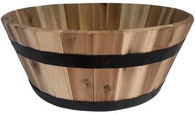 Lage Plantenbak van Acaciahout – 40x16 cm – FSC-gecertificeerd – Middelgrote Houten Kuip voor Binnen en Buiten