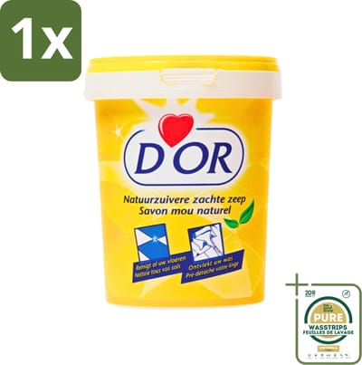 1 x D'Or - Natuurzuivere Zachte Zeep - Vast Zeepmiddel - Voor Vloeren en Was - 1 kg- Natuurlijke Zeep - Reiniging - Vlekverwijdering - Vloer Reinigen - Wasgoed Reinigen