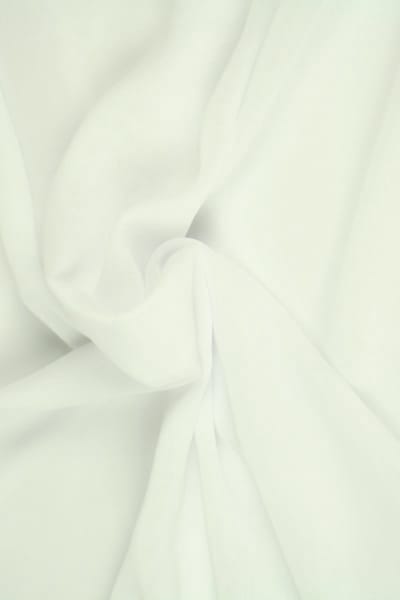 15 meter chiffon stof - Wit - 100% polyester