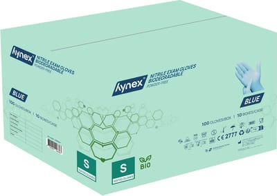 Hynex Biologisch Afbreekbare Nitril Handschoenen Blauw – Maat S omdoos 1000 Stuks – Poedervrij – Bio Degradable