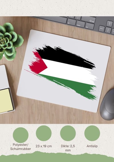 Akyol - palestina vlag Muismat - Palestina - mensen die liefde willen geven aan palestina - degene die van palestina houden - supporten - oorlog - verjaardagscadeautje - gift - geschenk - kado - 23 bij 19 cm