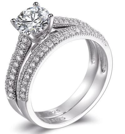 Schitterende Zilveren Ringen met Zirkonia's 19.00 mm. (maat 60)  model 208
