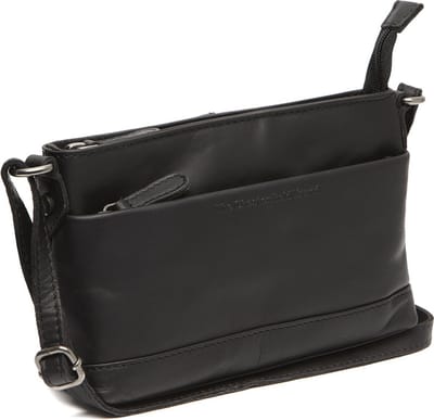 The Chesterfield Brand Leren Schoudertas Salerno Shoulderbag Black Zwart