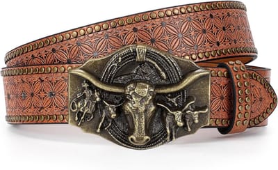 Western Cowboy leren riem voor mannen en vrouwen - gesp riem voor jeans