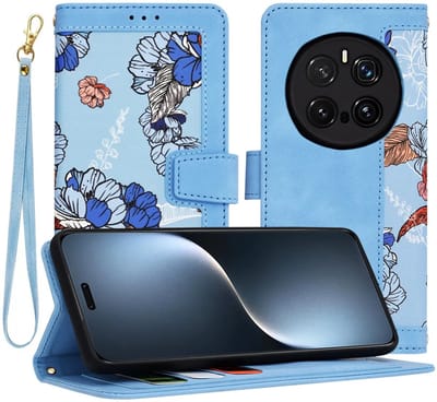 Hoesje geschikt voor HONOR Magic7 Pro - Techsuit FlipCraft Book Wallet Case met koord - Vibrant Blue