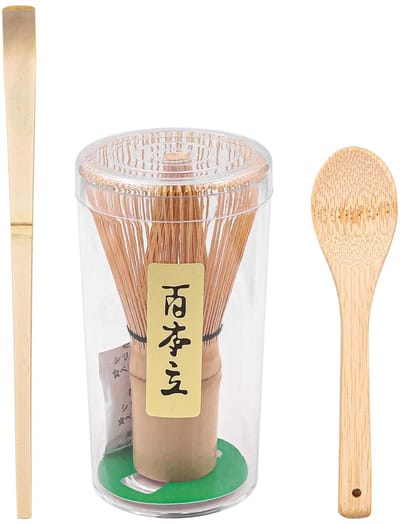 Dailygoods- Matcha-gardeset Traditioneel - Bamboe - Chasen - Chashaku - Klontvrij - Lichtgewicht - Matcha-set