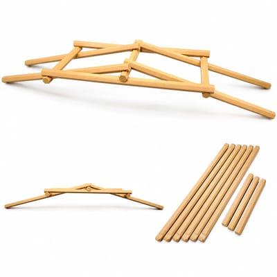 Leonardo da Vinci Brug Puzzel – Breinbreker Bouwpakket – Educatief Denkspel voor Kinderen en Volwassenen – STEM Speelgoed – Montessori