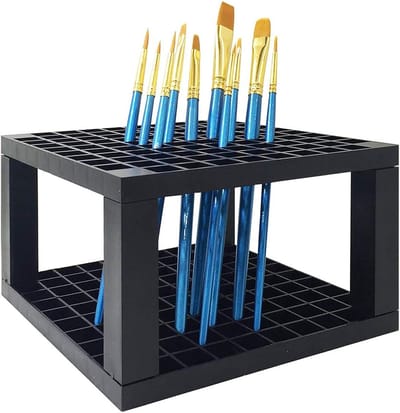 Organizer voor Bureau met 96 Slots - Staande Houder voor Pennen, Potloden en Penselen, Ideaal voor Kantoor en Creatieve Projecten