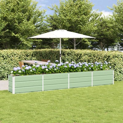vidaXL - Plantenbak - Groen - 320 - x - 40 - x - 45 - cm - Staal