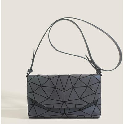 Enveloppe Tas Glow-in-the-dark Driehoekig Stuk Schoudertas Mode Alles Geometrisch Niche Design Kleine Vierkante Tas zwart
