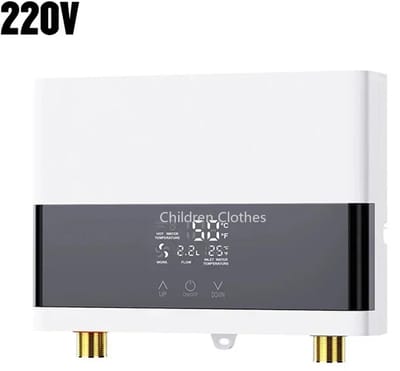 Elektrische Doorstroomverwarmer - Boiler - Wandmontage - Badkamer & Keuken - Instant Warm Water - 220V - 6000W - Met LCD Temperatuurdisplay & Afstandsbediening - Compact - Veilig - Energiezuinig - Wit
