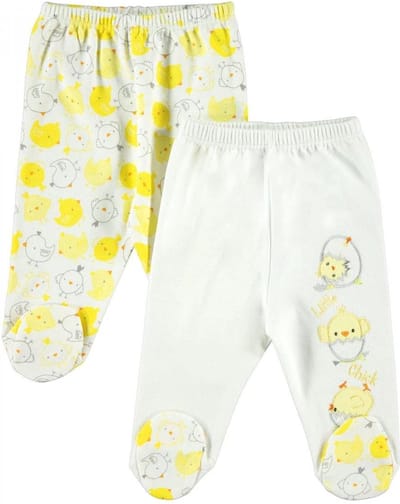 Baby broek jongens/meisjes - Little Chick - Broekjes met voetjes