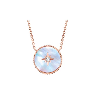 Valero Pearl's damesketting roestvrijstalen parel One Size Roségoud 32018600