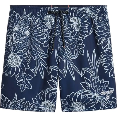 Superdry - Gerecyclede zwemshort met print - 38 cm - Heren - Zwembroeken