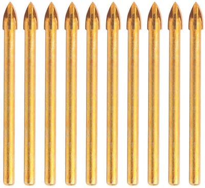 ONF3 - Wolfraamcarbide Boor - 10 Stuks - Ideaal voor Glas en Keramiek - 6mm - Snelle Snijsnelheid - Voor Professioneel Gebruik - Set van Boorbitjes