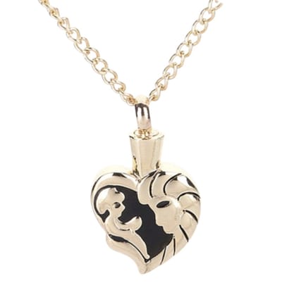 Bijoux by Ive - Ashanger - Hart - Moeder met kind - Zwart en goudkleurig - Assieraad