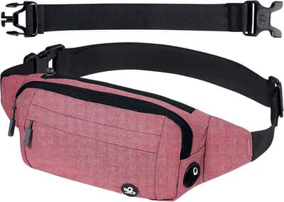 Modieuze Rode Bumbags Heuptasje voor dames - Verstelbare riem voor sport hardlopen wandelen joggen - Lange tailleband