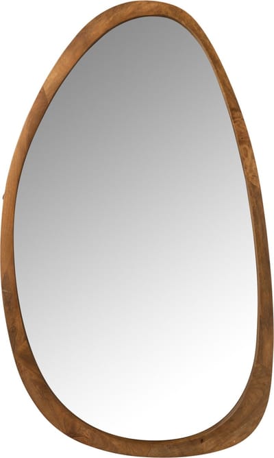 J-Line spiegel Vince Onregelmatig - hout - bruin - 120 x 71 cm