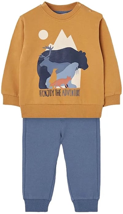 Boboli Fleece Trainingspak Bruin,Blauw 3 Years Jongen