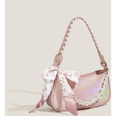 Modieuze en Veelzijdige Dames Tassen, Niche Laser Poeder Onderarm Tassen, Kleurrijke Tassen, Dames Handtassen, Schoudertassen, Crossbody Tassen white