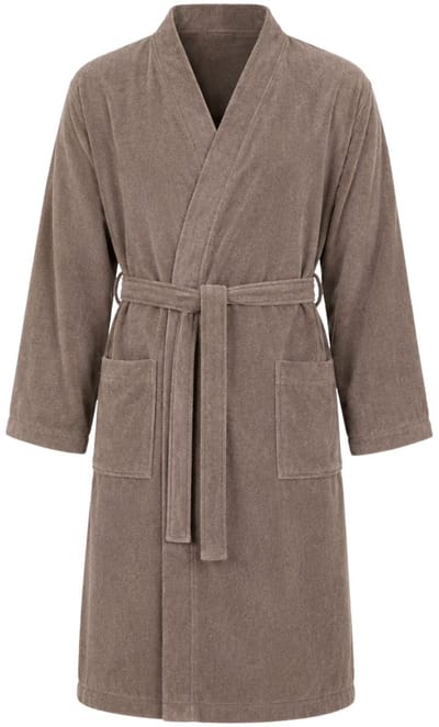 Badjas Katoen Kimono - Dames & Heren - taupe - S/M