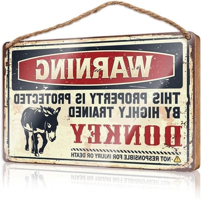 Houten Deurbord - Grappig Wandbord - Huis Decoratie - Uniek Ontwerp - 23 x 35 cm - Niet gespecificeerd