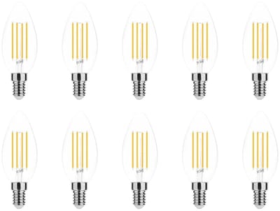 Modee E14 LED Lamp Dimbaar 7W - 806lm - 4000K - Neutraal Wit - LED Filament Kaarslamp B35 - Vervangt 50W Halogeen Gloeilamp - 10 stuks