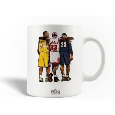 Mug en Céramique - NBA - Bryant Jordan - 30cl - Compatible Lave-Vaisselle - Blanc