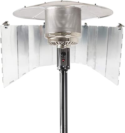 Terrasverwarmer Reflector - Warmteverdeler - Efficiënter Verwarmen - Verstelbaar Warmtebereik - 2.54 x 8.89 x 24.13 cm - null