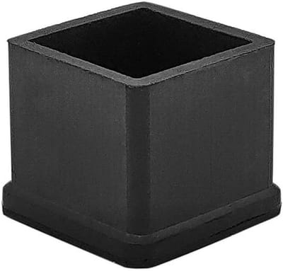 8x Vierkante Stoelpoot Doppenset Rubber - Beschermers voor Meubels en Vloeren - 20x20mm